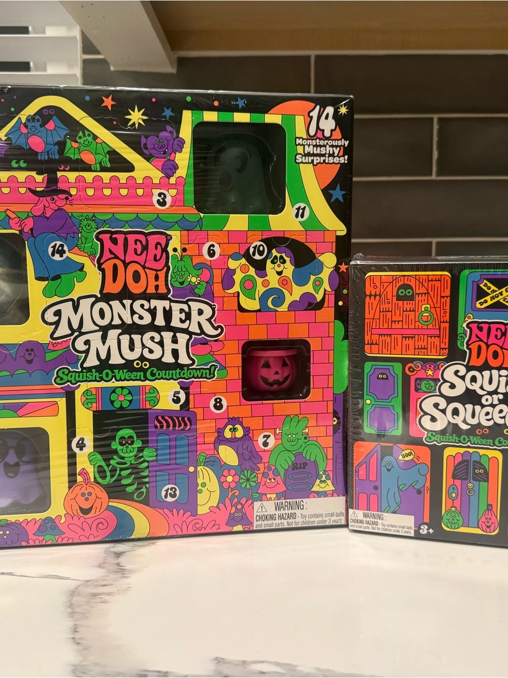 Two Target exclusive Needoh advent Halloween calendars